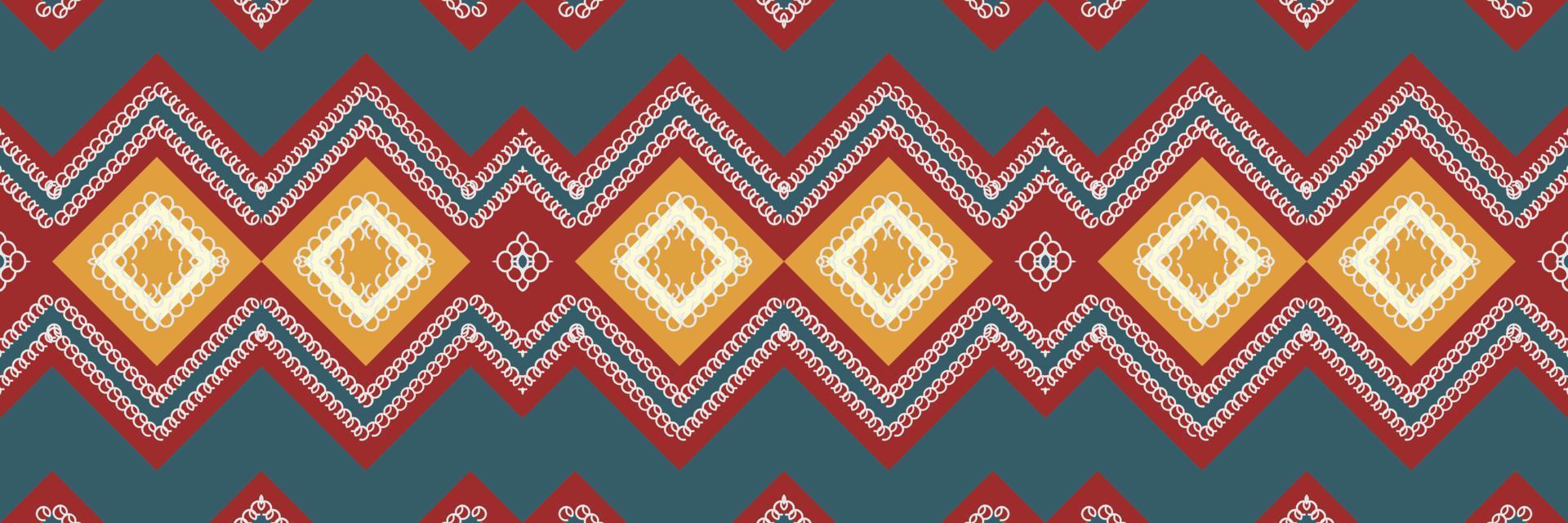 Ikat Indian ethnic pattern. traditional pattern design It is a pattern created by combining geometric shapes. Design for print. Using in the fashion industry. vector
