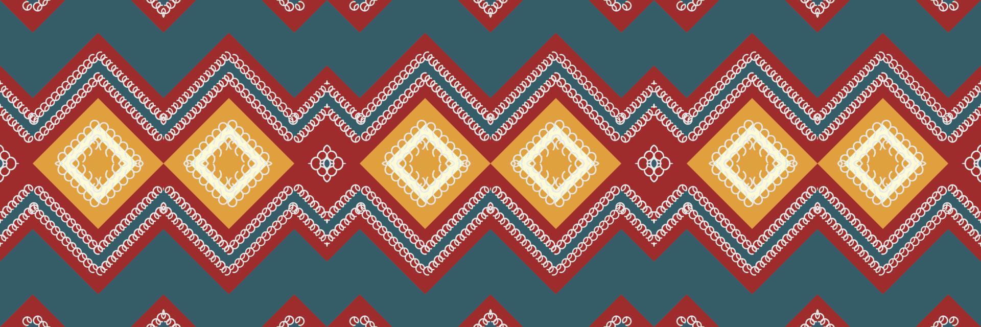 Ikat Indian ethnic pattern. traditional pattern design It is a pattern created by combining geometric shapes. Design for print. Using in the fashion industry. vector