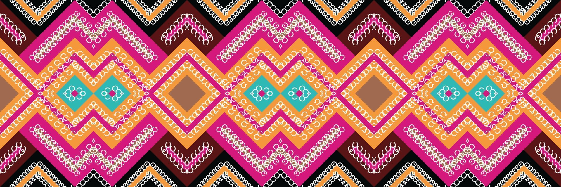 Ethnic Aztec Ikat Seamless Pattern Textile ikat Aztec seamless pattern digital vector design for Print saree Kurti Borneo Fabric Aztec brush symbols swatches party wear