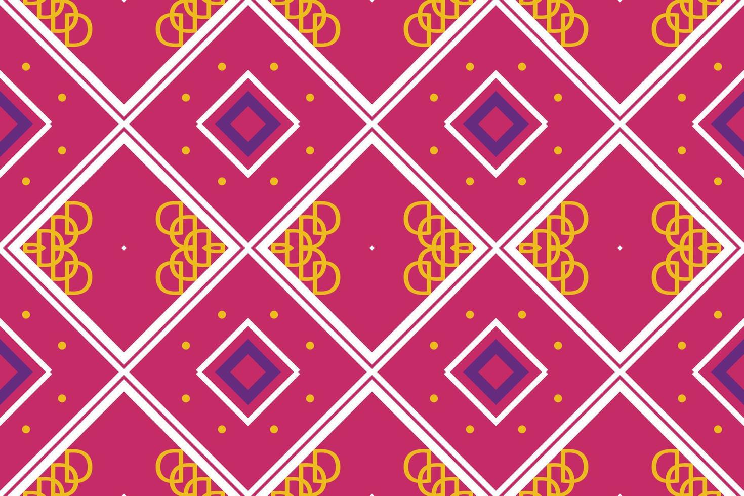 Simple ethnic design. Traditional ethnic pattern design It is a pattern created by combining geometric shapes. Design for print. Using in the fashion industry. vector