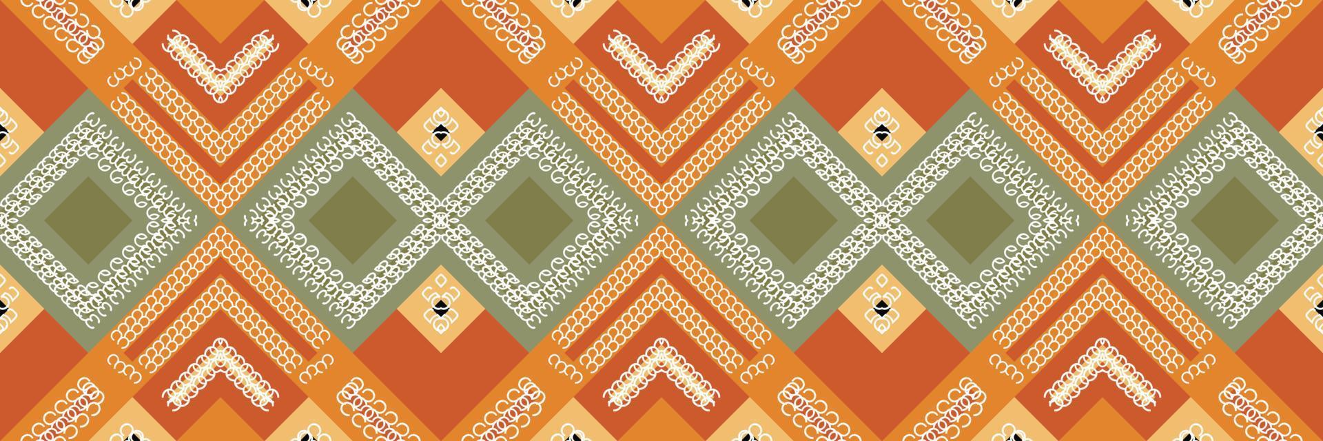Ethnic Aztec Ikat Seamless Pattern Textile African ikat seamless pattern digital vector design for Print saree Kurti Borneo Fabric Aztec brush symbols swatches designer