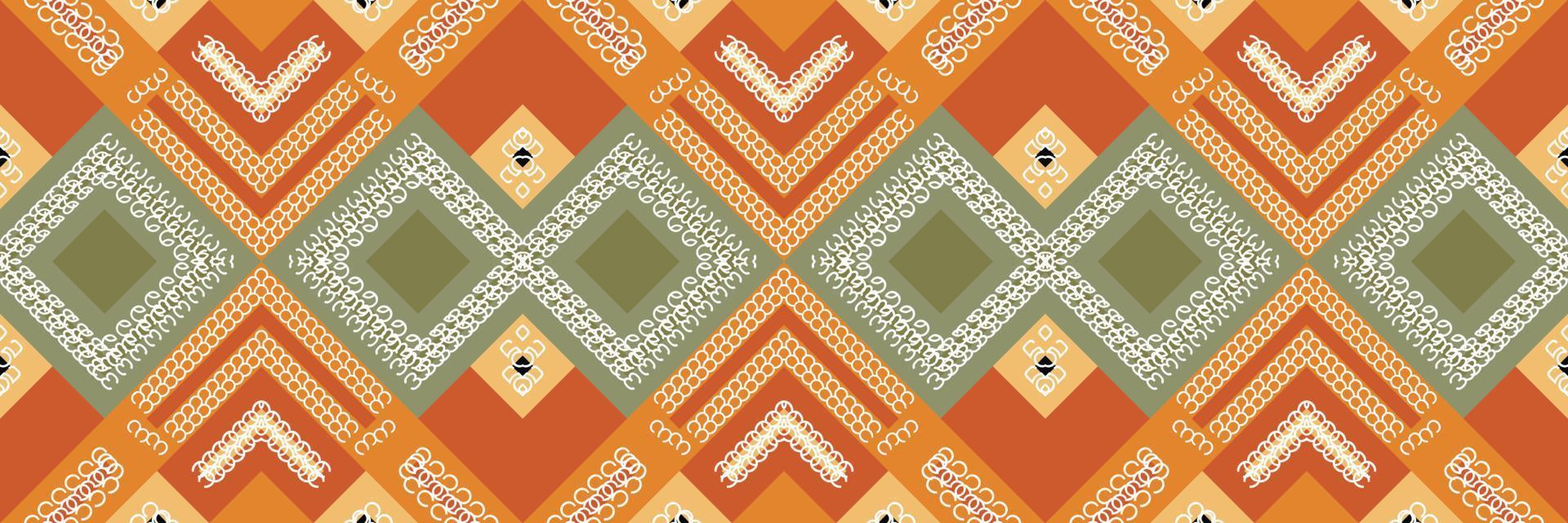 Ethnic Aztec Ikat Seamless Pattern Textile African ikat seamless pattern digital vector design for Print saree Kurti Borneo Fabric Aztec brush symbols swatches designer