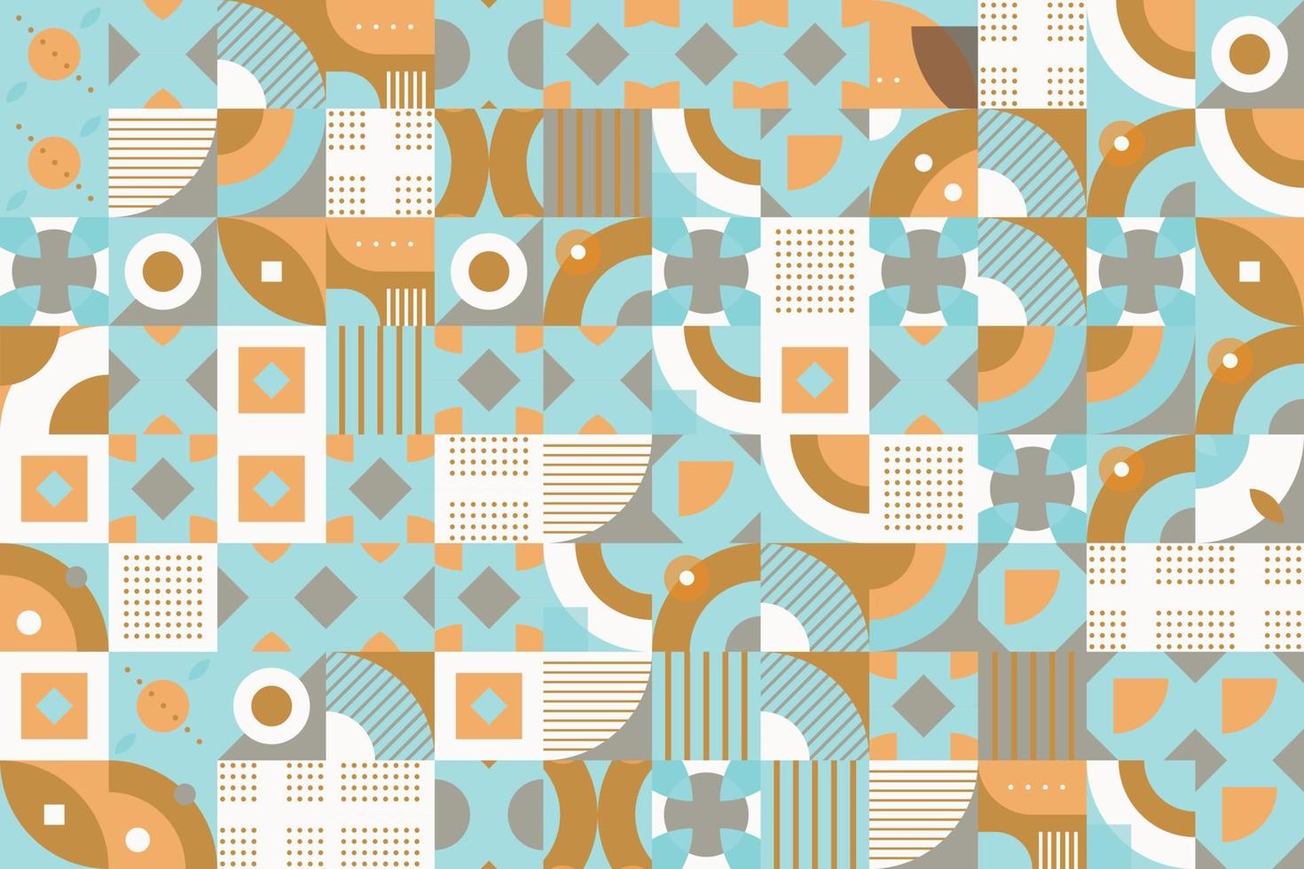 Style Modern geometry shapes seamless pattern It consists of a polyhedron such as a circle square triangle Used in the textile industry, fabric pattern, paper, wallpaper, book cover vector