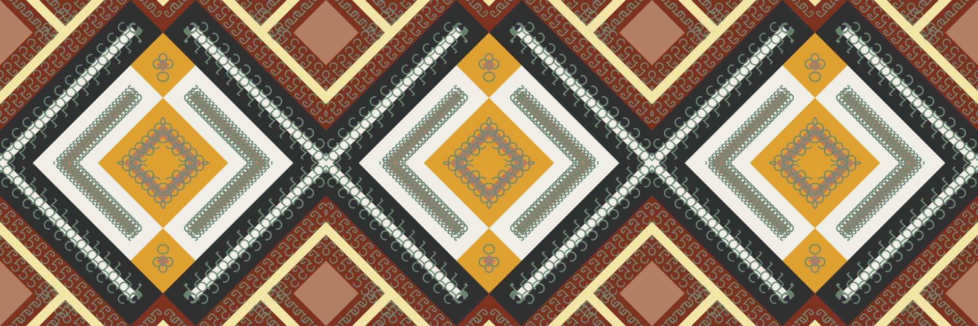 Pattern simple ethnic design in the Philippines. Traditional ethnic pattern design It is a pattern created by combining geometric shapes. Design for print. Using in the fashion industry. vector