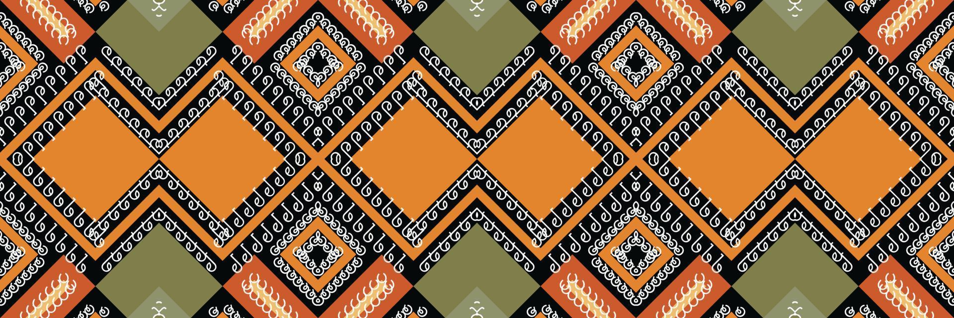 patrón sin costuras ikat triángulo ikat batik textil patrón sin costuras diseño de vector digital para imprimir saree kurti borde de tela símbolos de pincel muestras de algodón