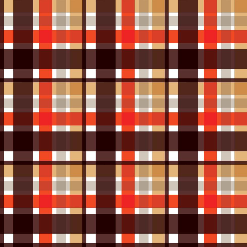 El diseño vectorial de tela de patrón de tartán es una tela estampada que consta de bandas cruzadas, horizontales y verticales en varios colores. los tartanes se consideran un icono cultural de Escocia. vector