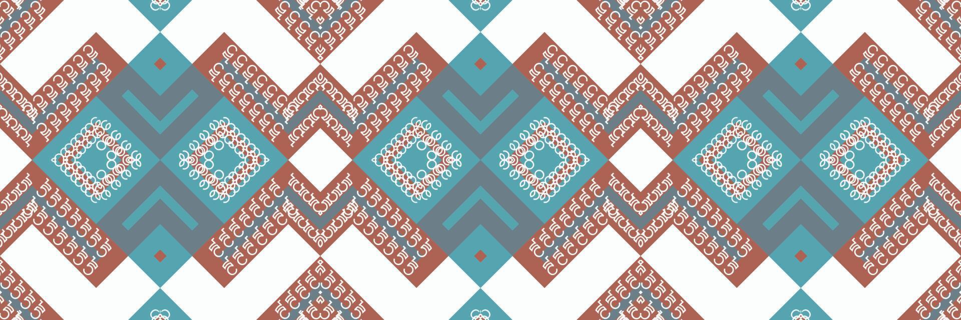 Tribal ethnic pattern. traditional patterned vector It is a pattern created by combining geometric shapes. Design for print. Using in the fashion industry.