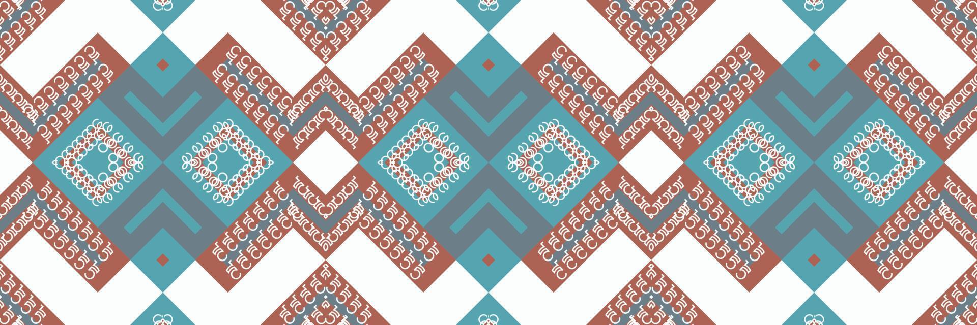 Tribal ethnic pattern. traditional patterned vector It is a pattern created by combining geometric shapes. Design for print. Using in the fashion industry.