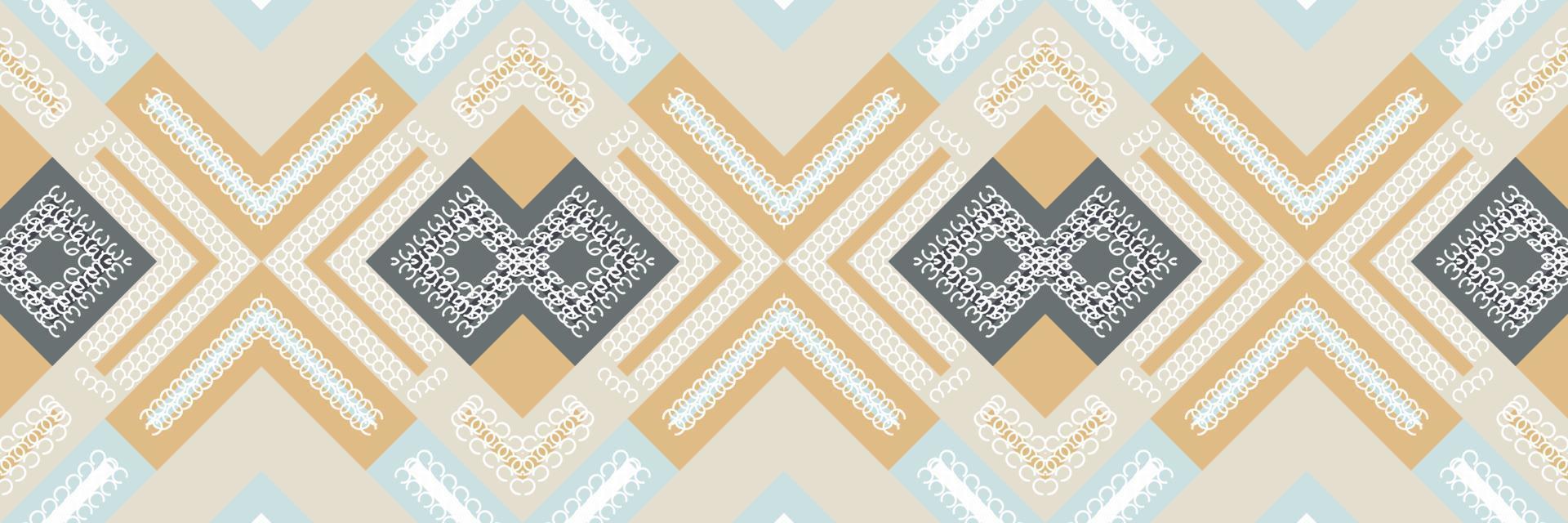 Ethnic Aztec Ikat Seamless Pattern Textile African ikat seamless pattern digital vector design for Print saree Kurti Borneo Fabric Aztec brush symbols swatches party wear