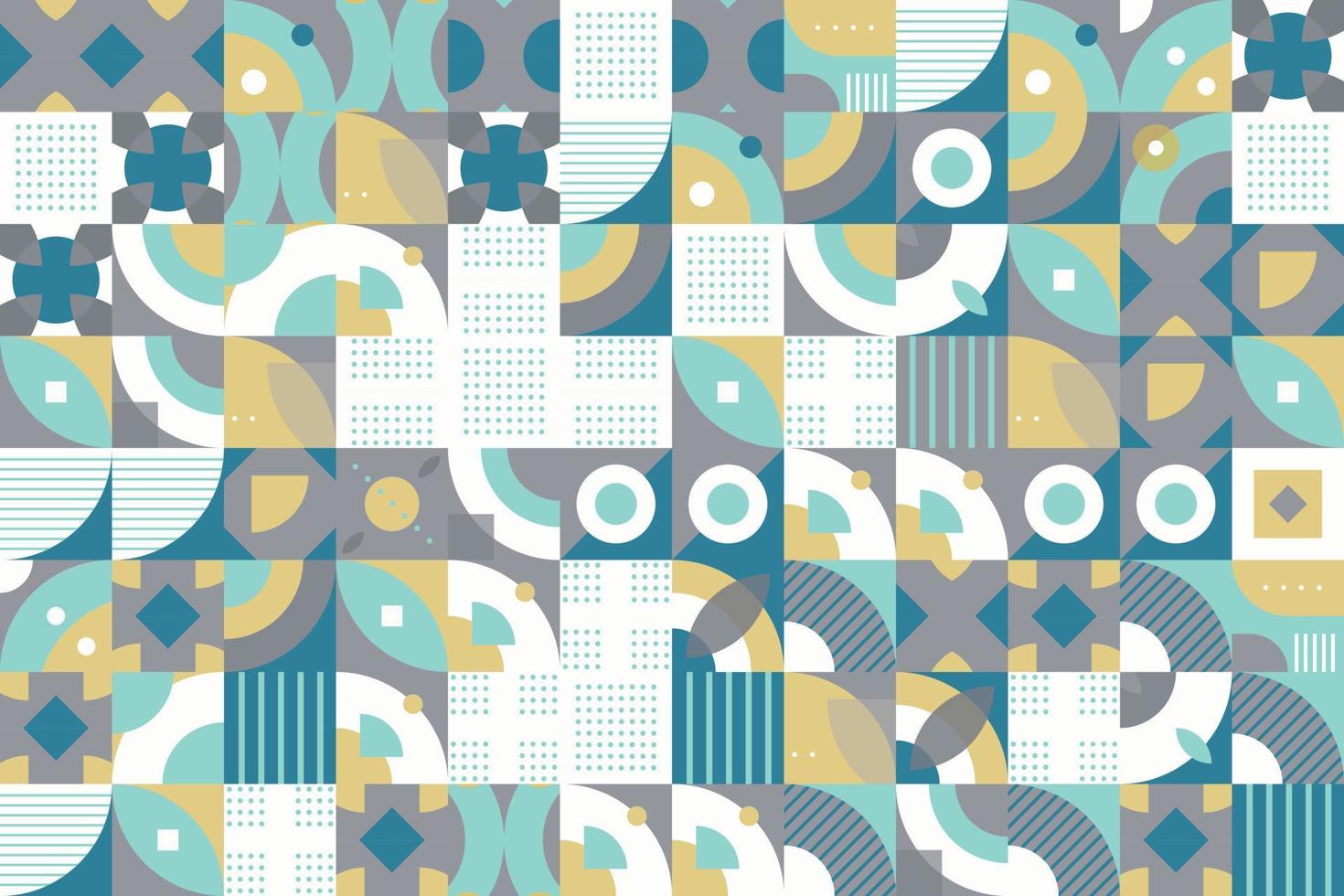 Style Modern geometric shapes seamless pattern It consists of a polyhedron such as a circle square triangle Used in the textile industry, fabric pattern, paper, wallpaper, book cover vector