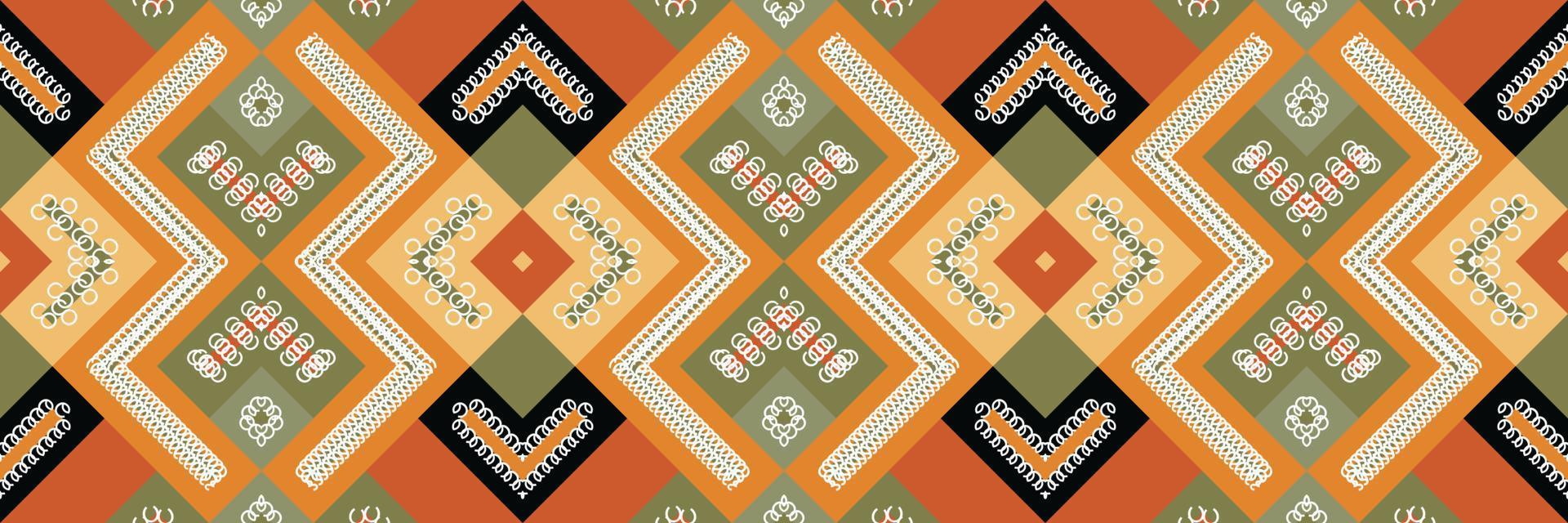 Ikat Seamless Pattern  ikat stripe batik textile seamless pattern digital vector design for Print saree Kurti Borneo Fabric border brush symbols swatches designer