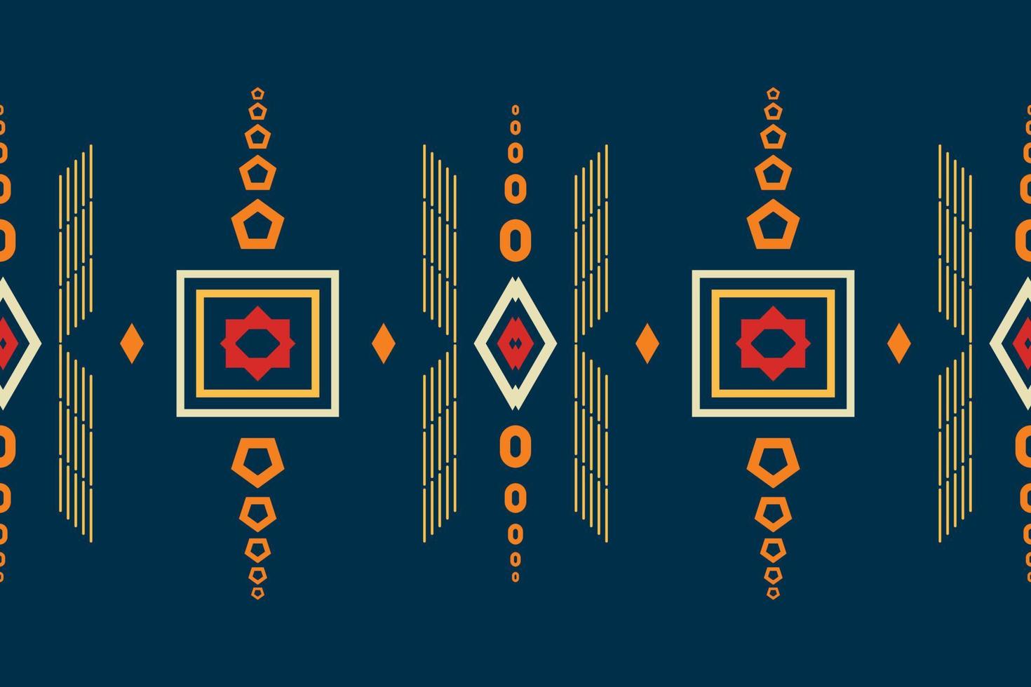 Ethnic border Ikat Seamless Pattern Textile African ikat seamless pattern digital vector design for Print saree Kurti Borneo Fabric border brush symbols swatches cotton