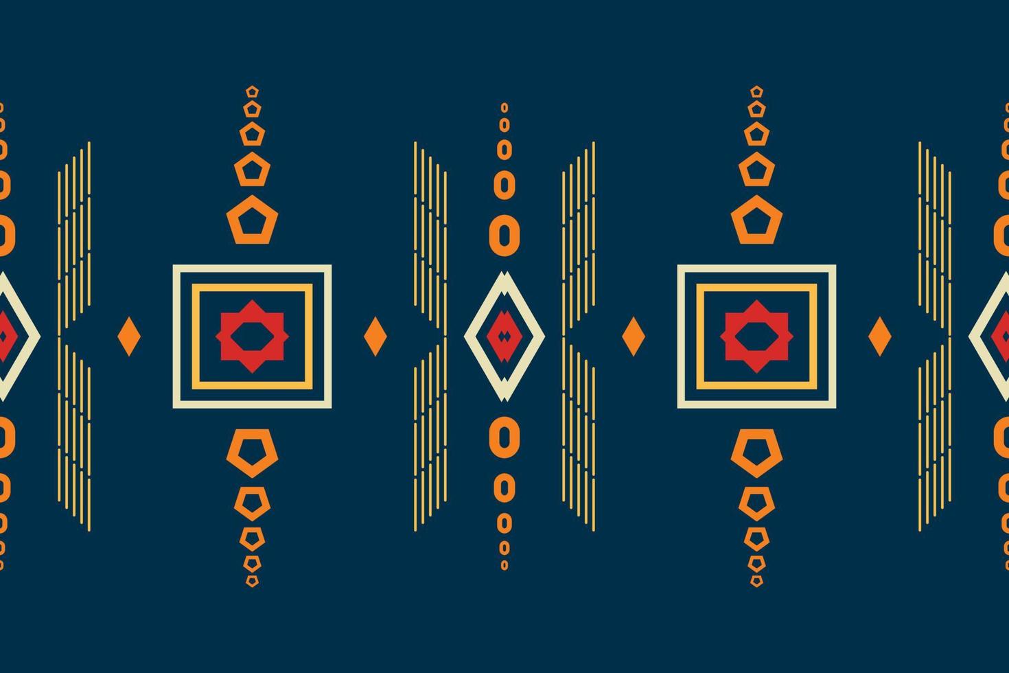 borde étnico ikat patrón sin costuras textil africano ikat patrón sin costuras diseño de vector digital para imprimir saree kurti borde de tela símbolos de pincel muestras de algodón