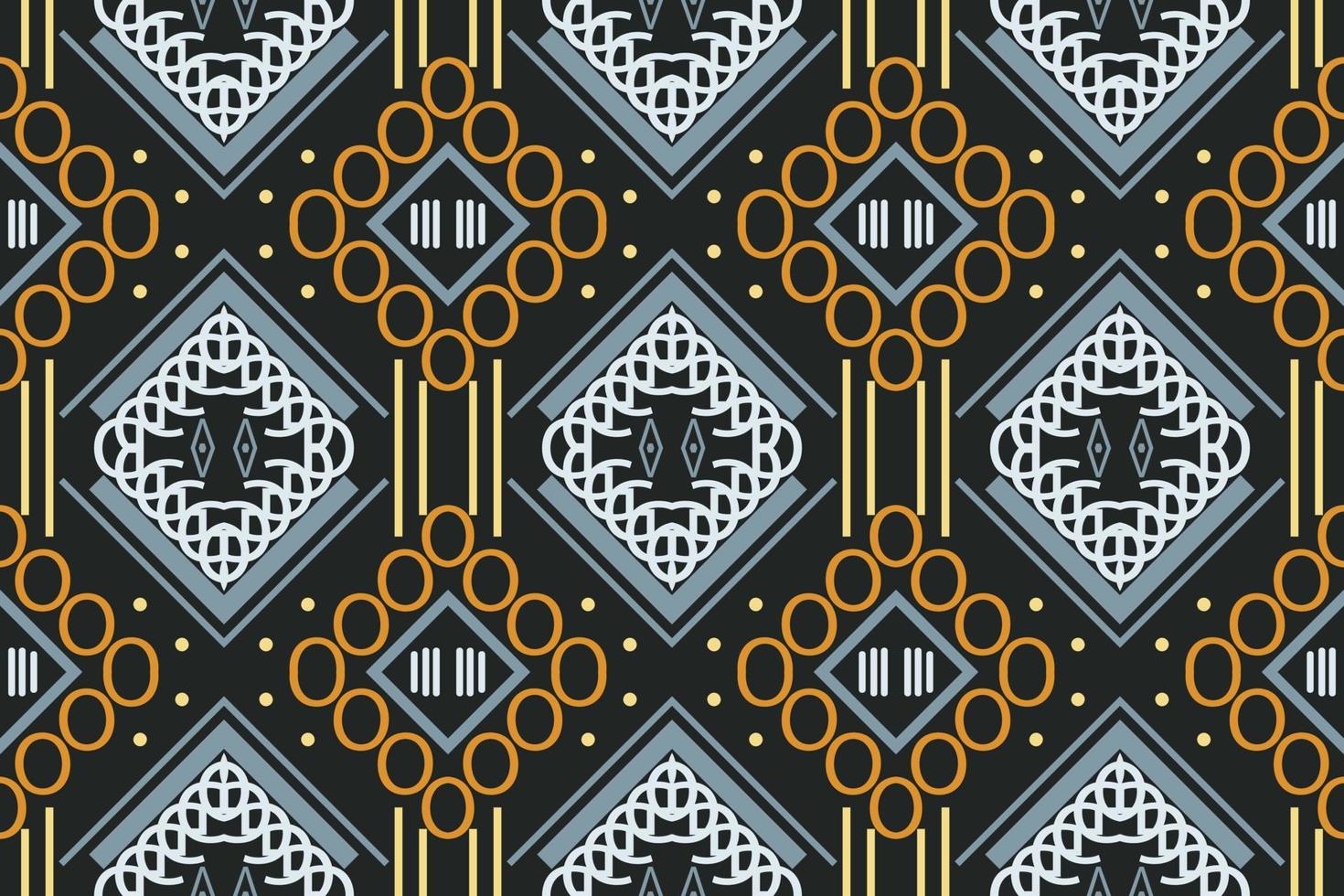Ethnic Pattern. Ikat Seamless folk embroidery,traditional patterned wallpaper It is a pattern created by combining geometric shapes. Design for print. Using in the fashion industry. vector