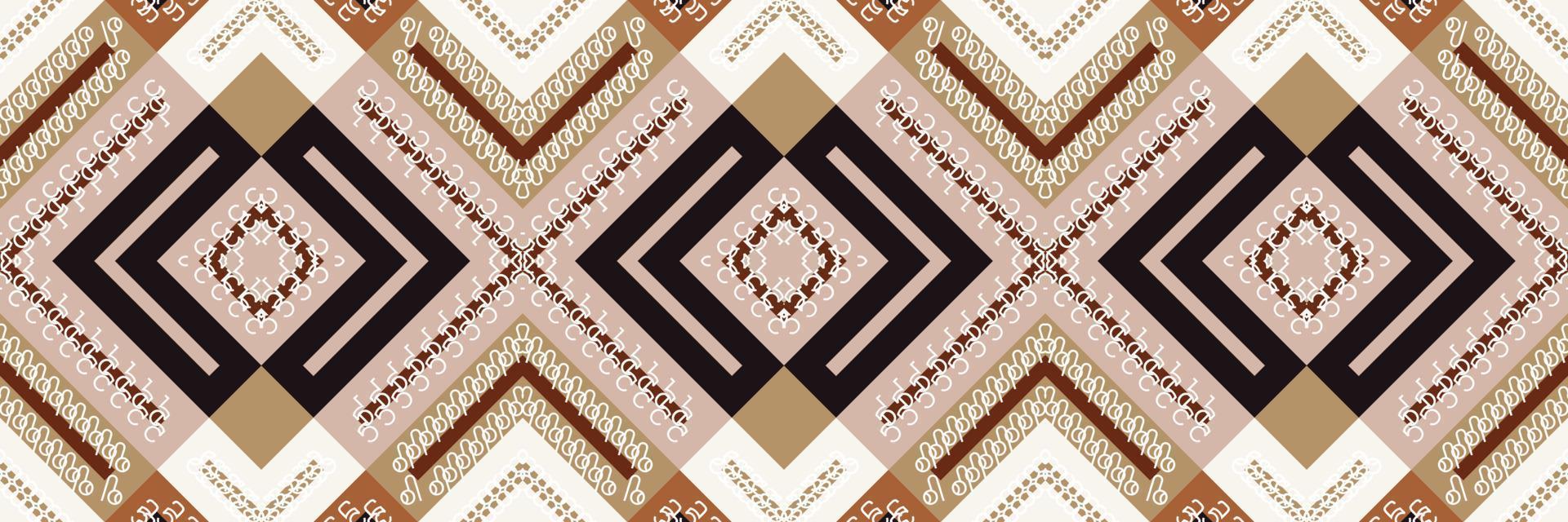 Ethnic Aztec Ikat Seamless Pattern Textile Filipino ikat seamless pattern digital vector design for Print saree Kurti Borneo Fabric Aztec brush symbols swatches designer