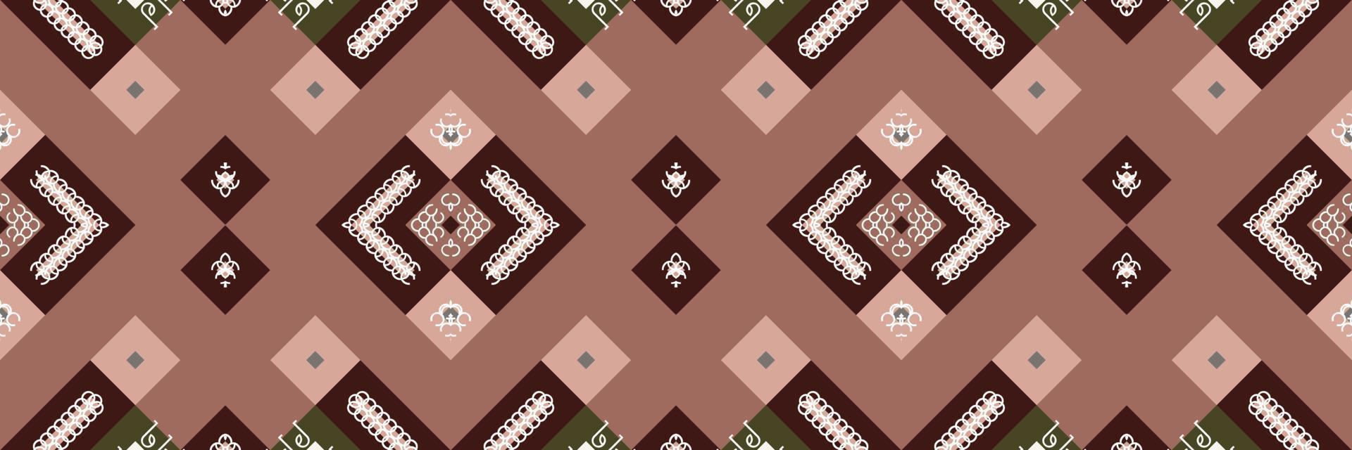 Ethnic Aztec Ikat Seamless Pattern Textile African ikat seamless pattern digital vector design for Print saree Kurti Borneo Fabric Aztec brush symbols swatches cotton