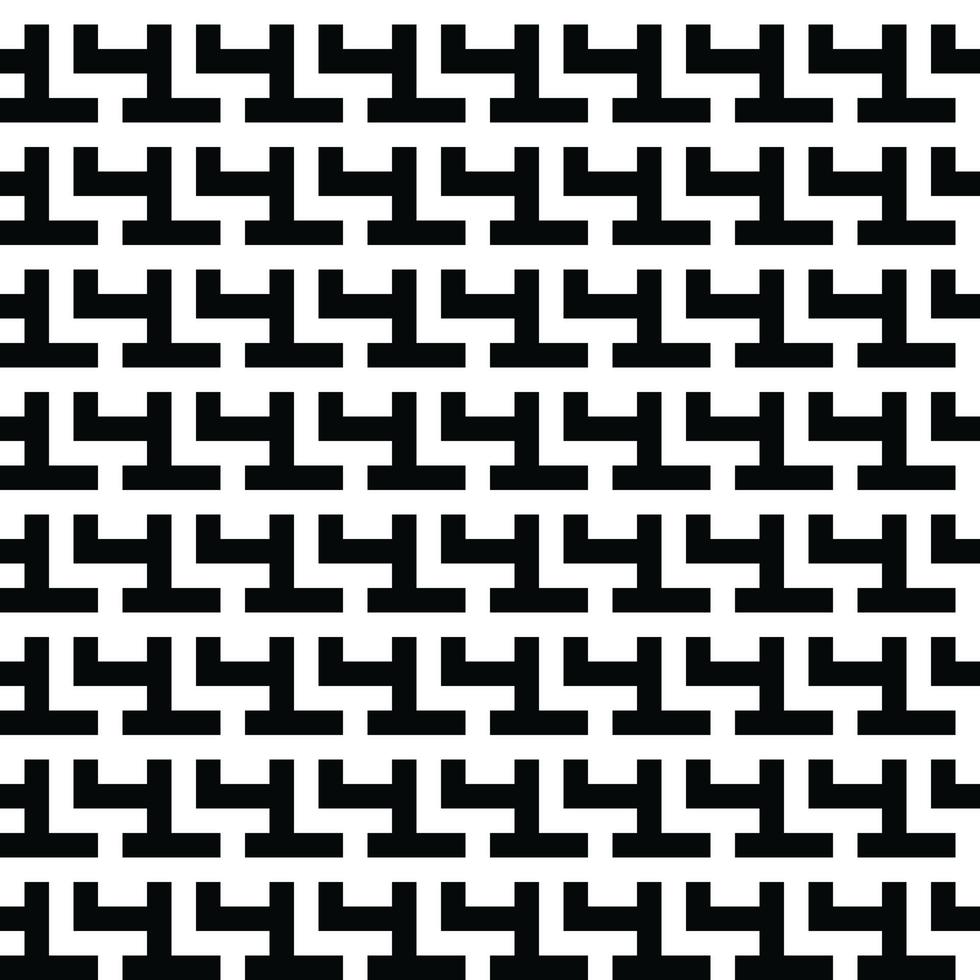 Minimalist geometric background. Abstract Monochrome Minimalist vector seamless pattern. Minimalist stylish abstract texture. Repeating geometric braided lines from rectangular tiles.