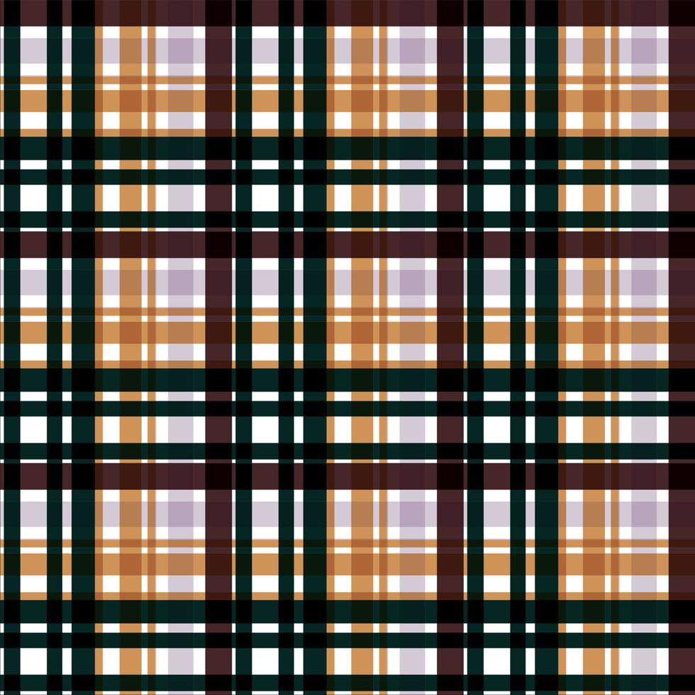 El tejido de diseño de patrón a cuadros es una tela estampada que consta de bandas entrecruzadas, horizontales y verticales en varios colores. los tartanes se consideran un icono cultural de Escocia. vector