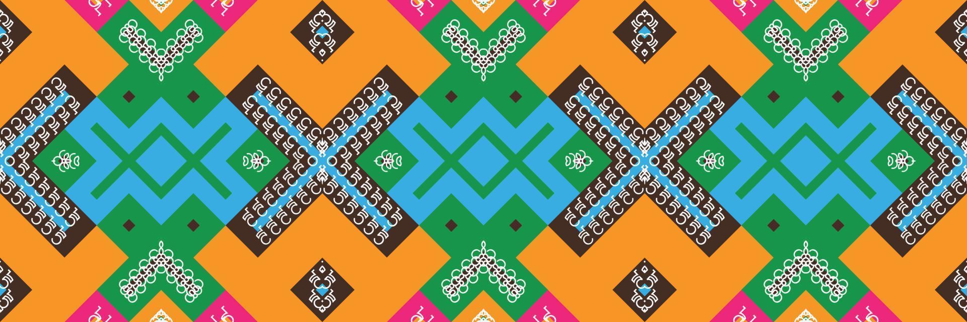 patrón étnico tribal. papel pintado estampado tradicional es un patrón creado mediante la combinación de formas geométricas. diseño para imprimir. utilizando en la industria de la moda. vector