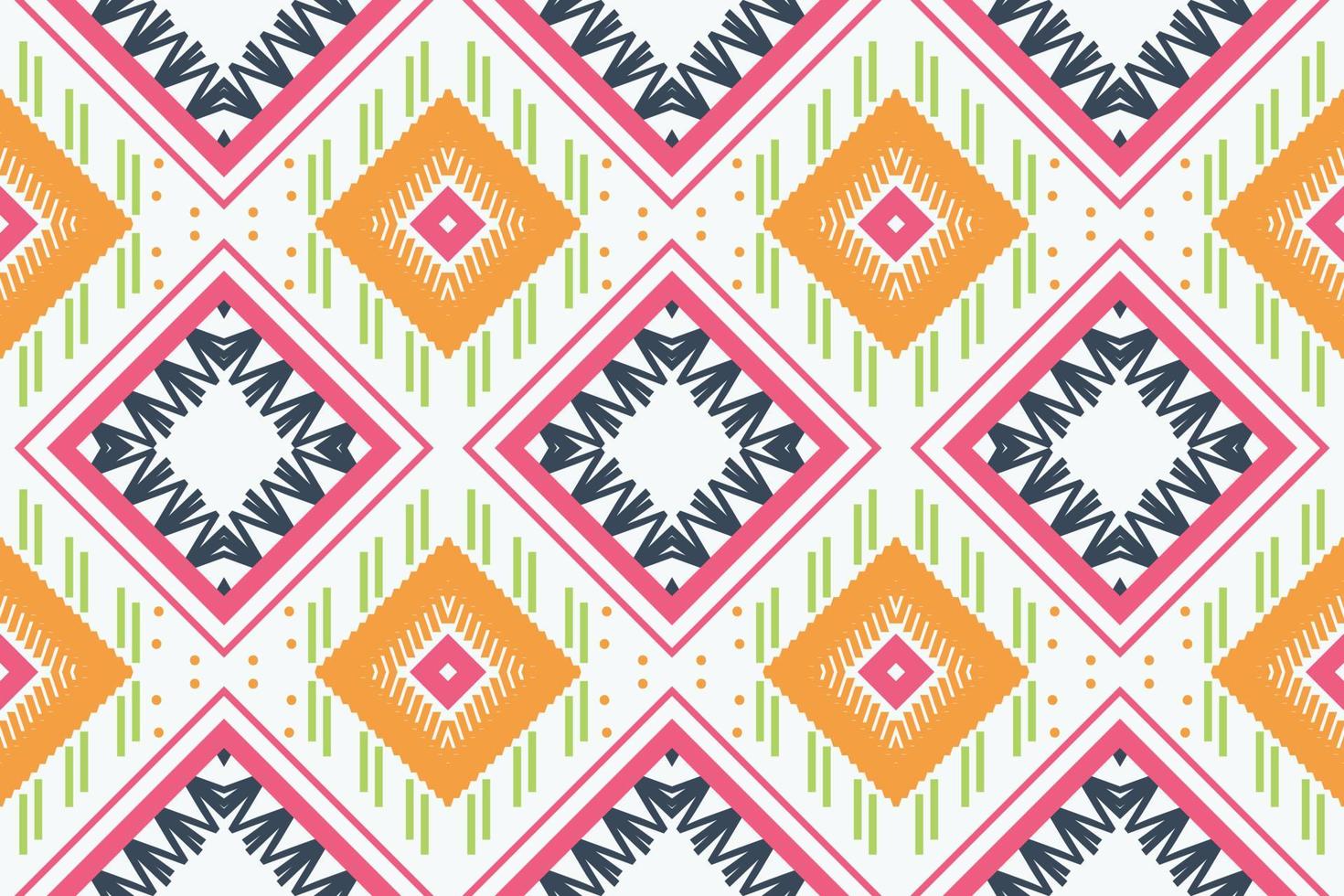Ethnic Pattern. Ikat Seamless folk embroidery,Traditional ethnic patterns vectors It is a pattern created by combining geometric shapes. Design for print. Using in the fashion industry.