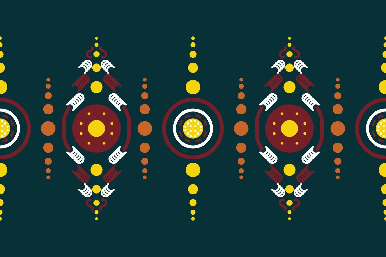 Ethnic border Ikat Seamless Pattern Textile ikat design seamless pattern digital vector design for Print saree Kurti Borneo Fabric border brush symbols swatches designer