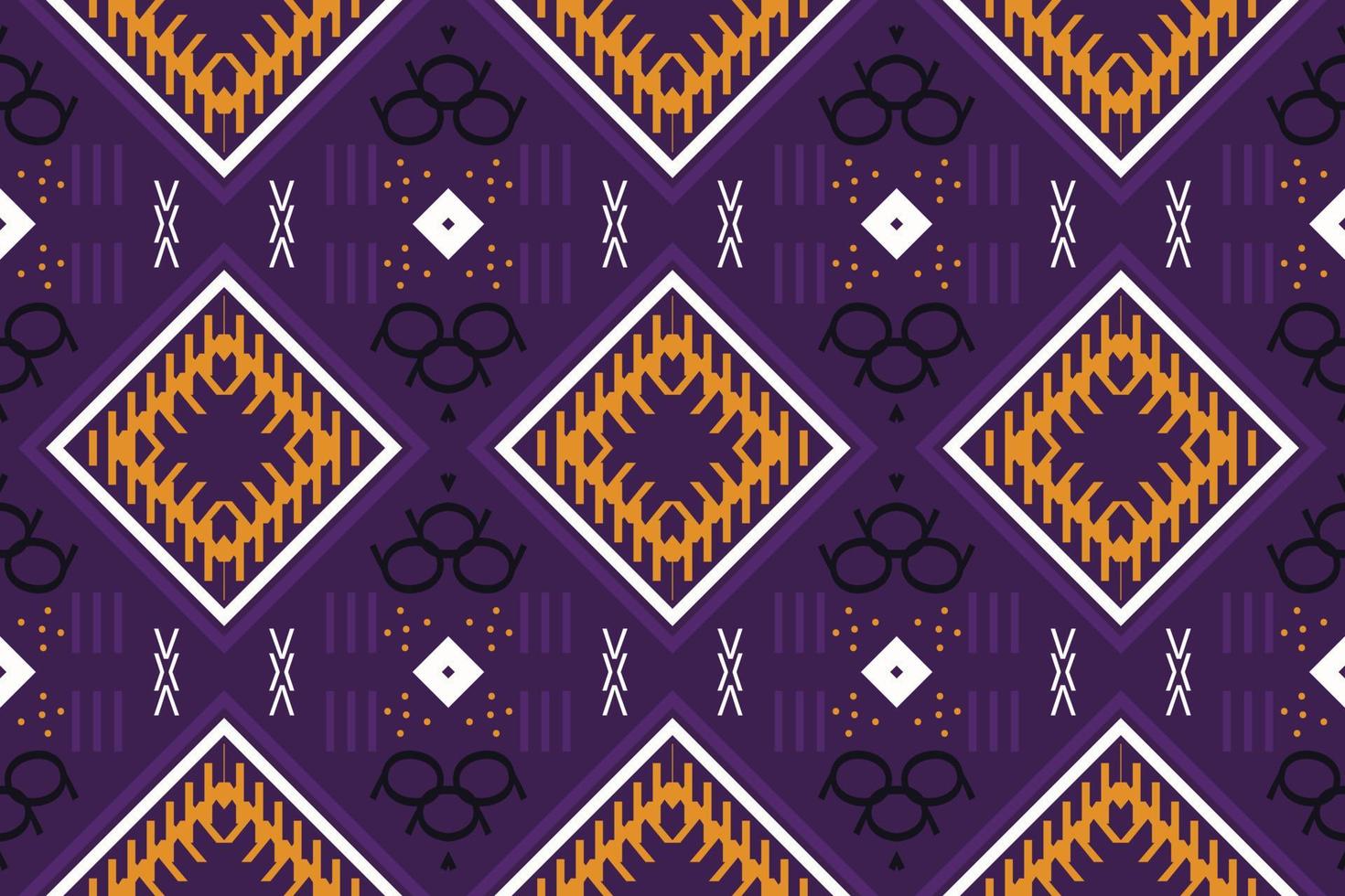 Ethnic Pattern vector. Ikat Seamless embroidery, Ikat Seamless folk embroidery, Ikat Seamless folk embroidery, traditional pattern African art It is a pattern created by combining geometric shapes. vector