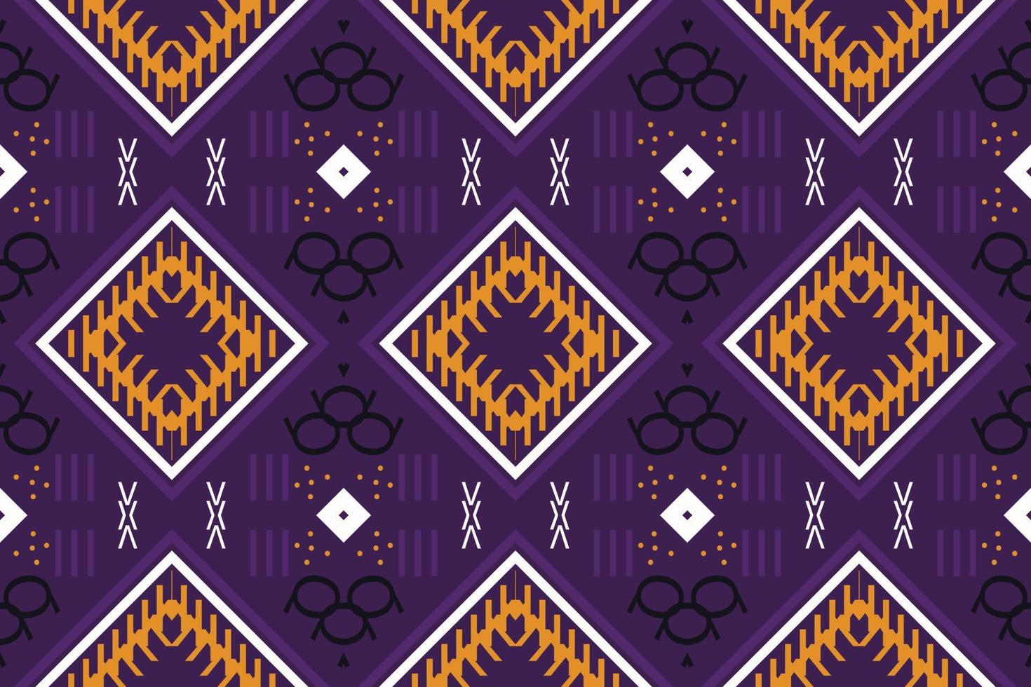 vector patrón étnico. bordado sin costuras ikat, bordado popular sin costuras ikat, bordado popular sin costuras ikat, patrón tradicional arte africano es un patrón creado mediante la combinación de formas geométricas.