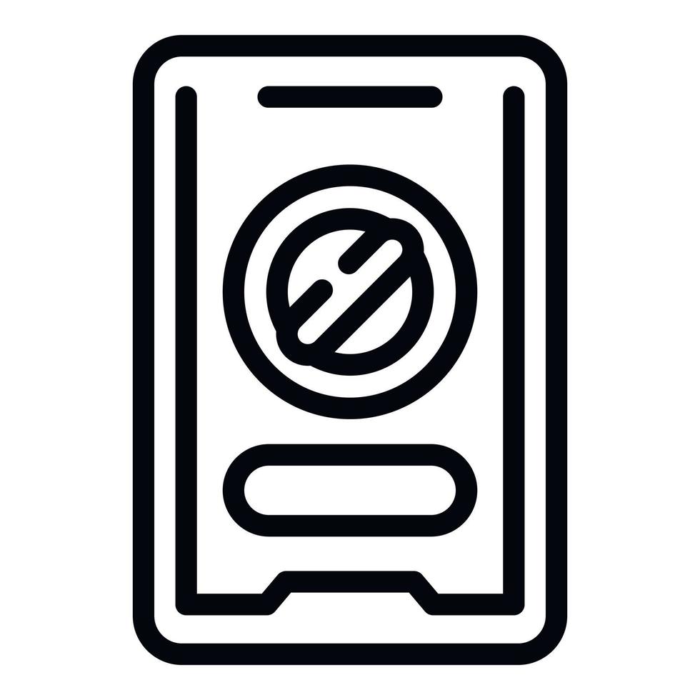 Smartphone profile icon outline vector. Web remove vector