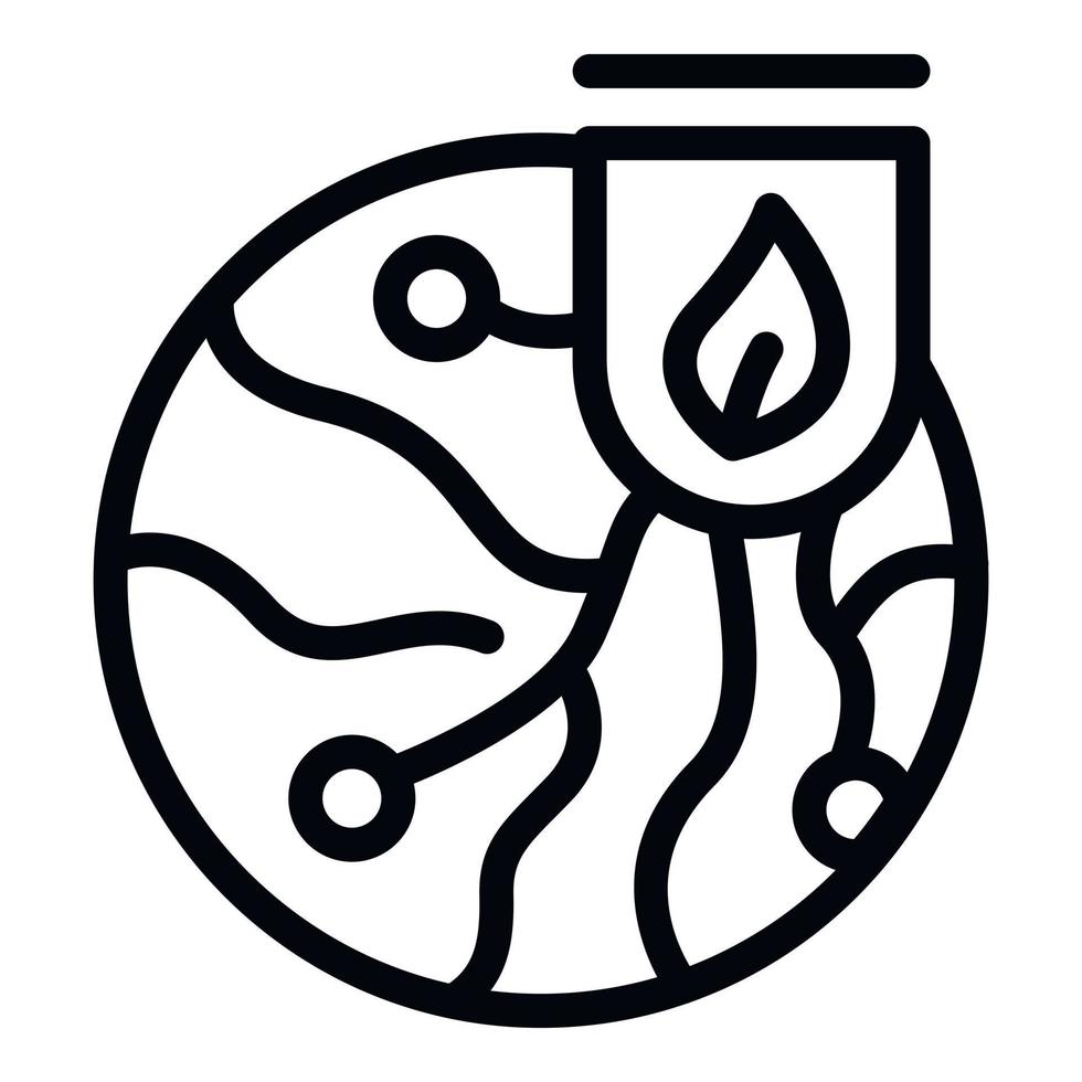 Eco earth icon outline vector. Ecology energy vector