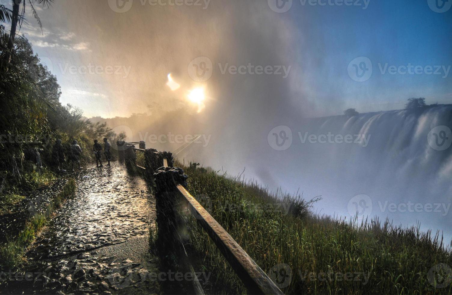 Victoria Falls at the border of Zimbabwe and Zambia photo