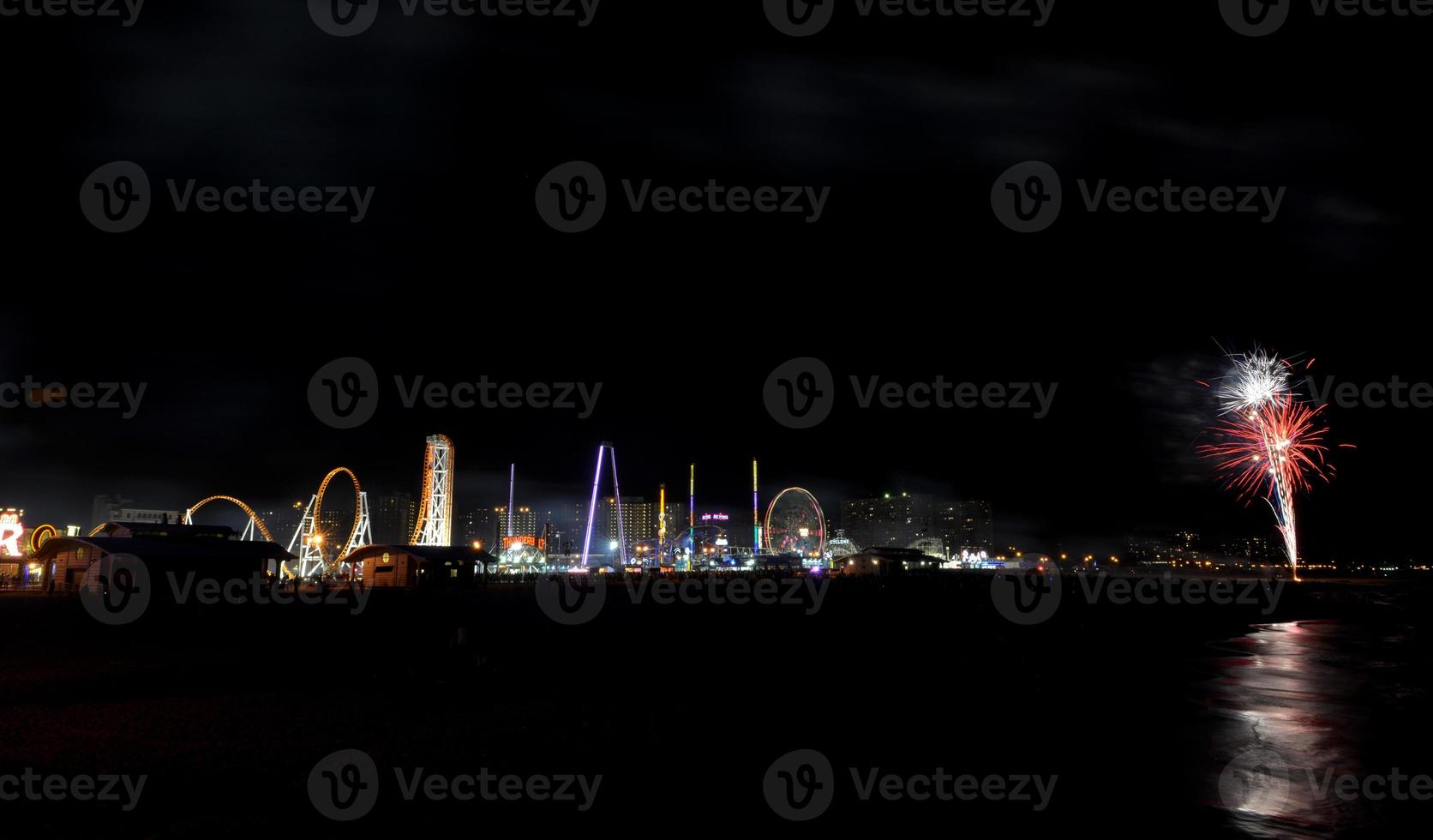 Coney Island Beach Fireworks photo