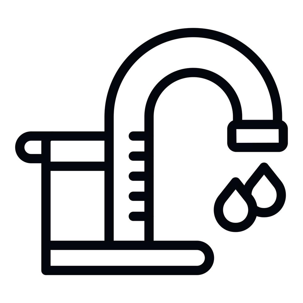 Water tap icon outline vector. Power energy vector