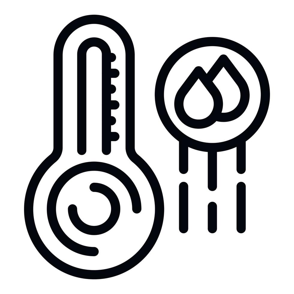 Temperature control icon outline vector. Farm technology vector