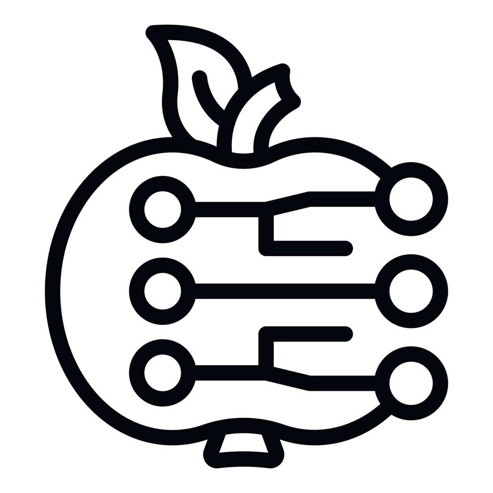 Apple data control icon outline vector. Digital drone vector