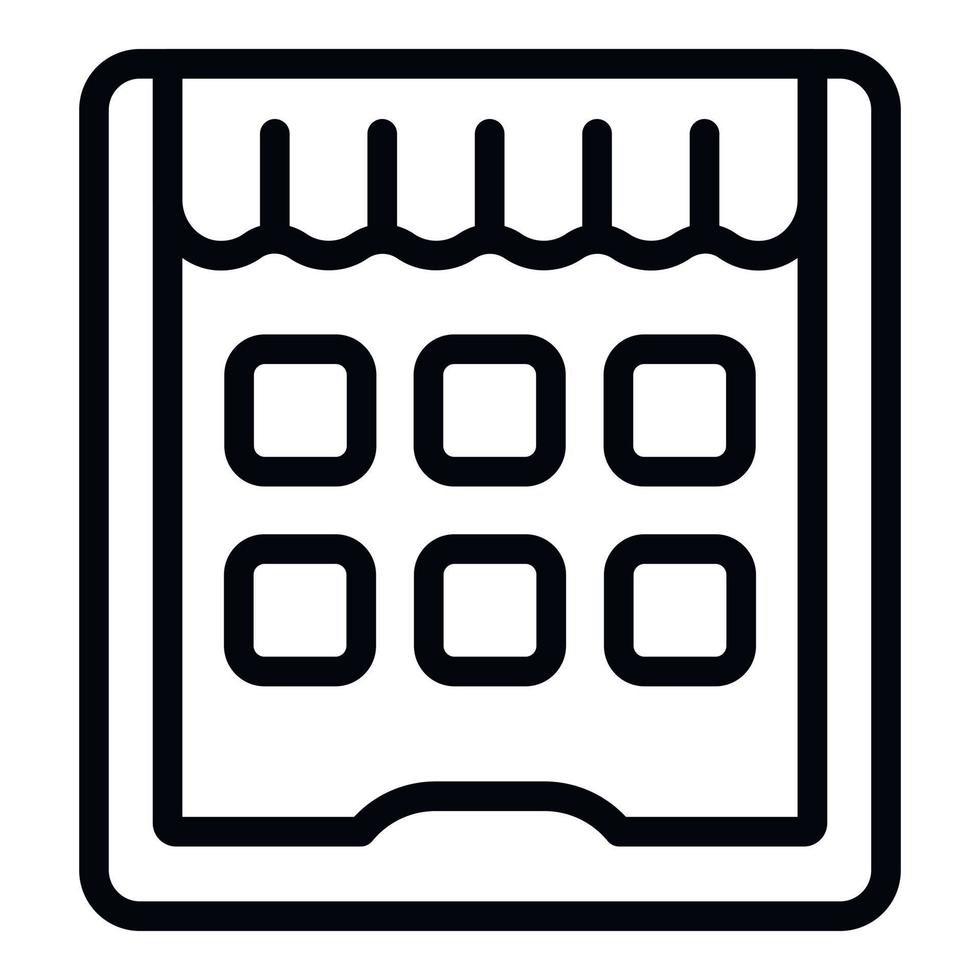 Tablet game icon outline vector. Console device vector