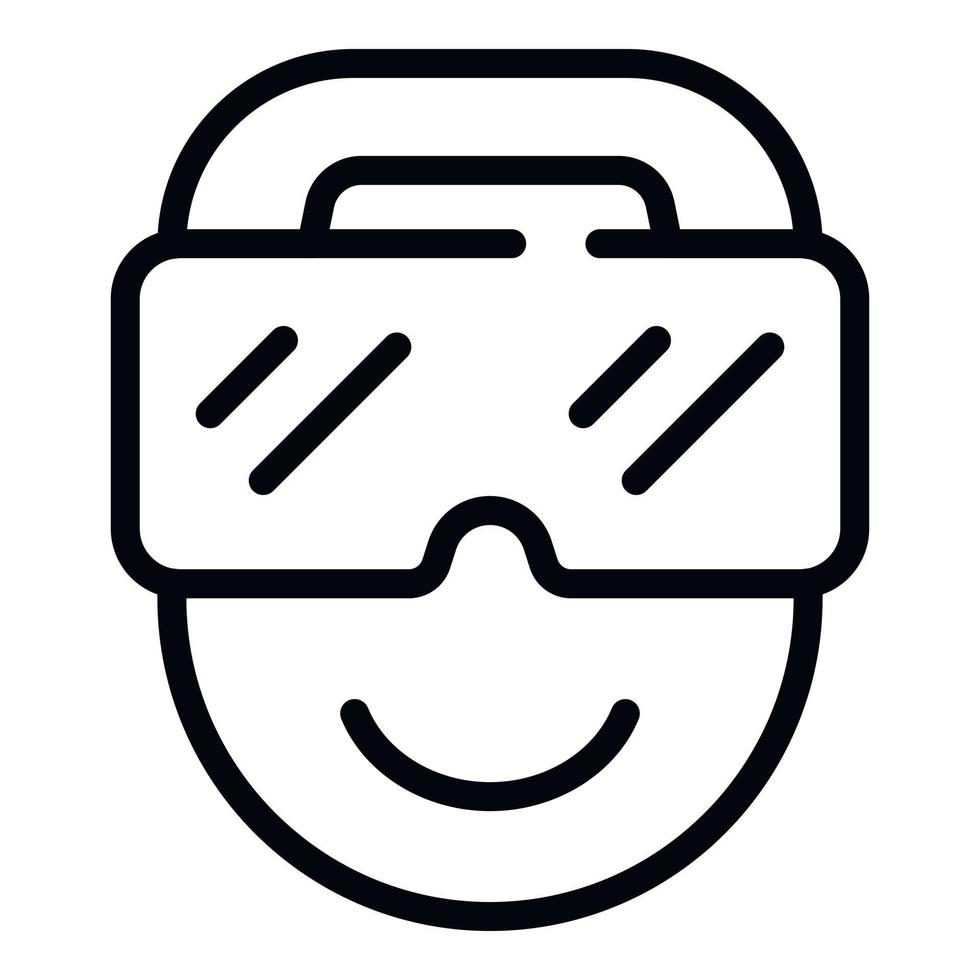 Vr glasses icon outline vector. Online game vector