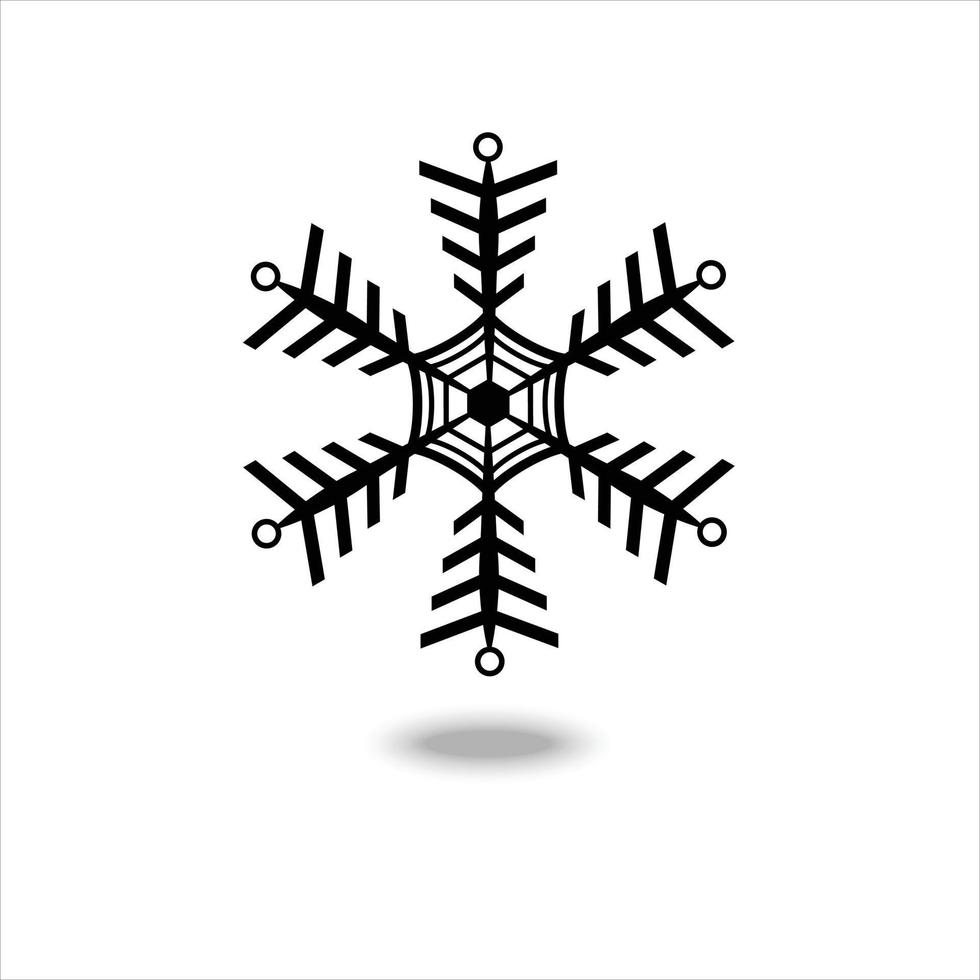 hermoso icono de nieve vector aislado