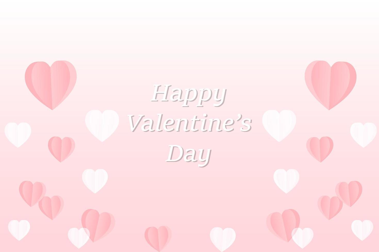 Vector element shape pink heart on lover valentine day background