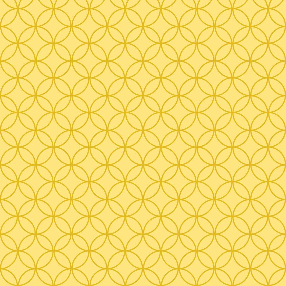 Abstract circle geometric pattern striped gold background fabric vector