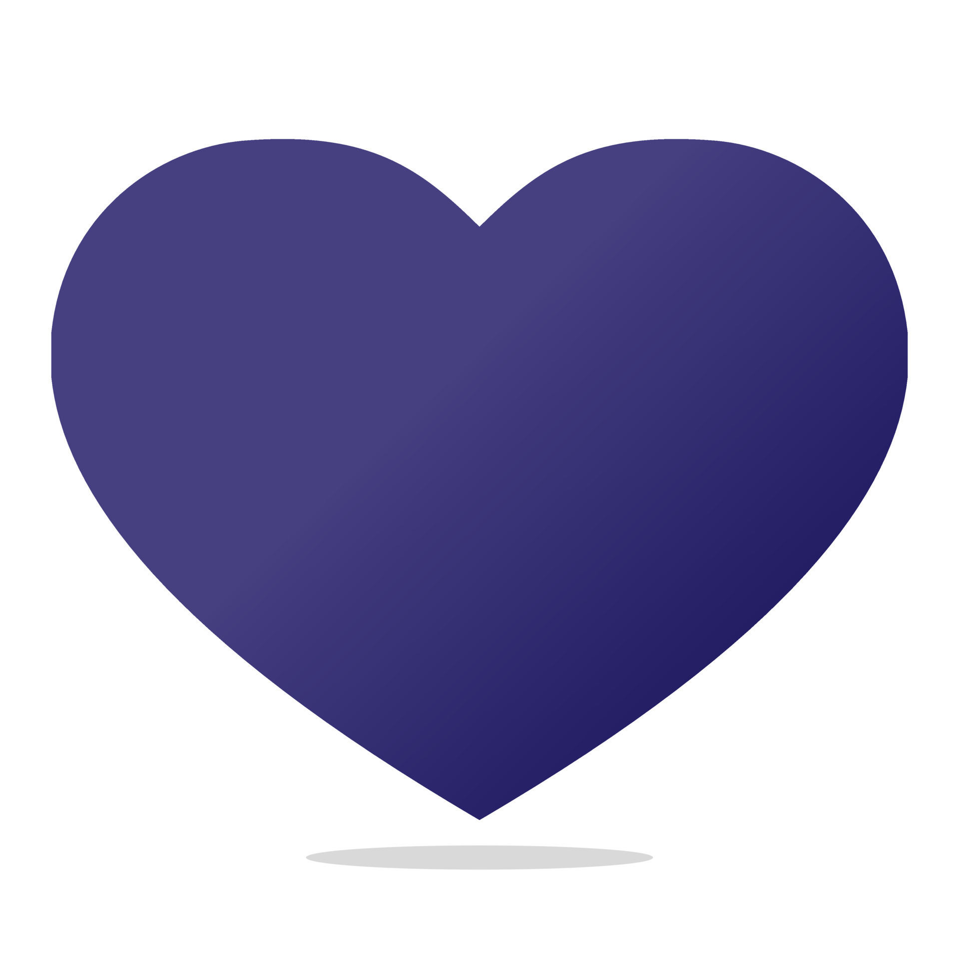 Flat heart deep blue color vector 16158604 Vector Art at Vecteezy