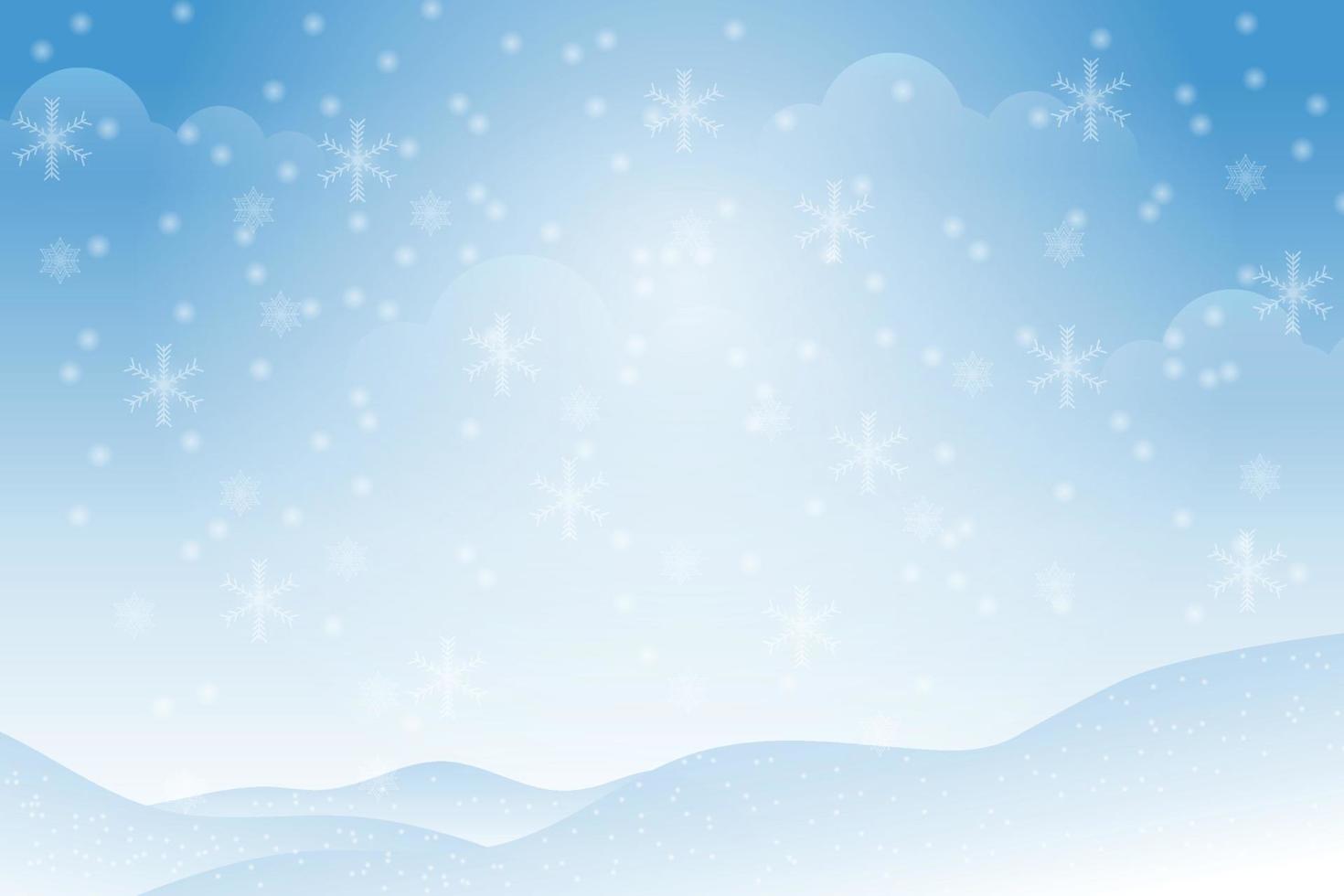 Snow winter and the mountain vector background