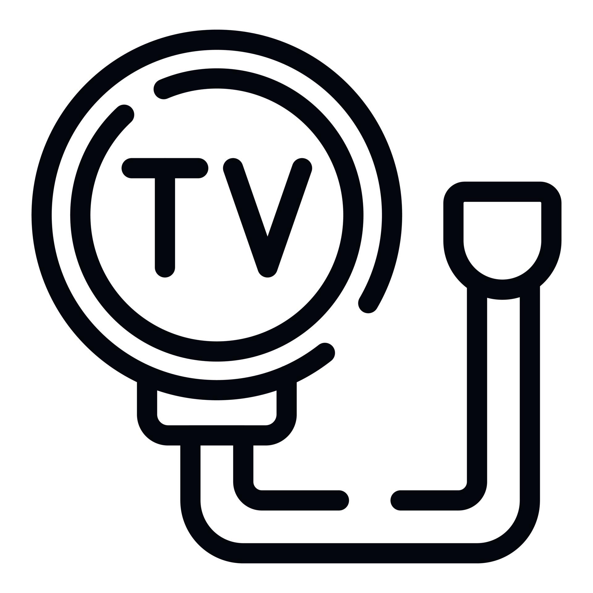 Tv box cable icon outline vector. Smart monitor 16158663 Vector Art at