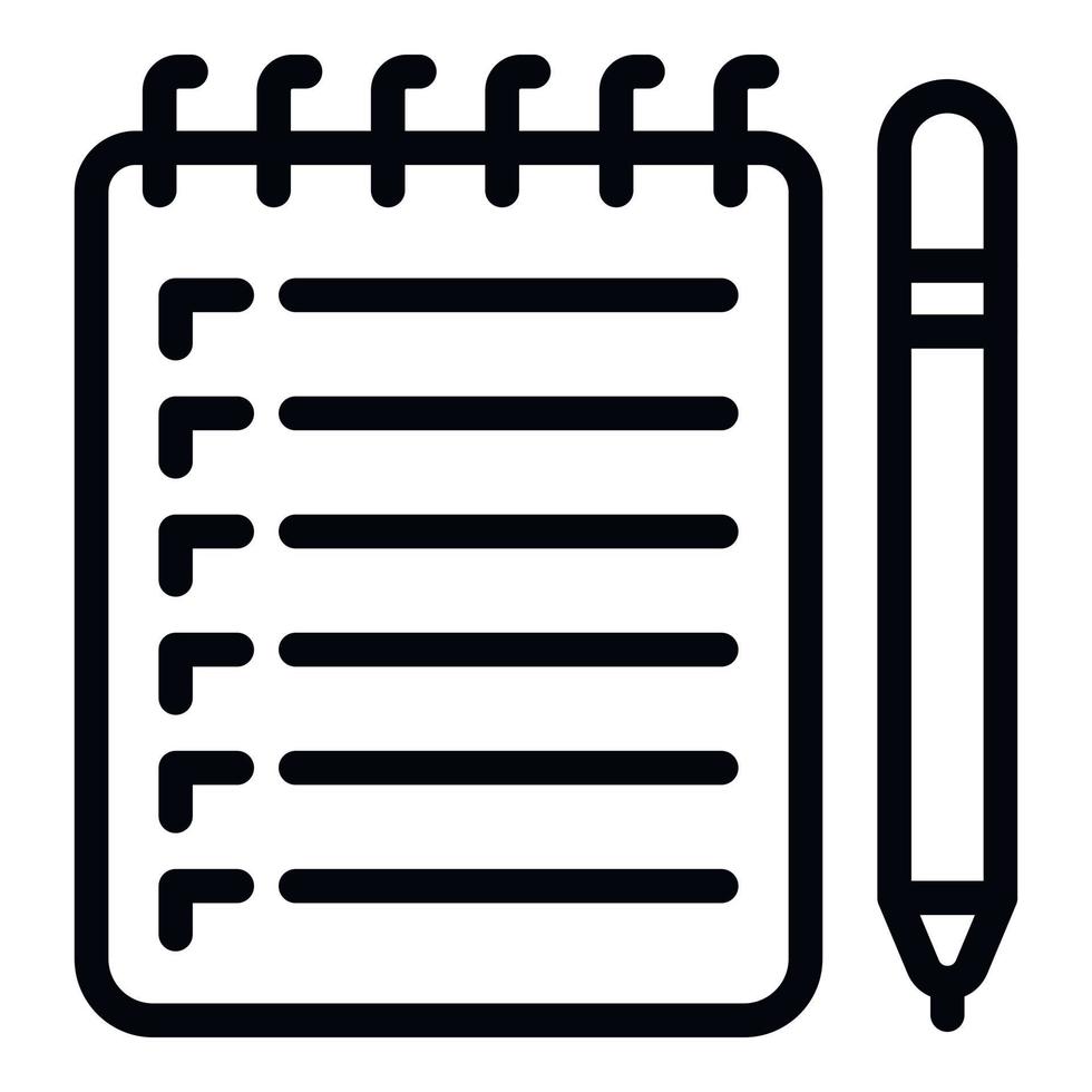 Notepad icon outline vector. Mask protection vector