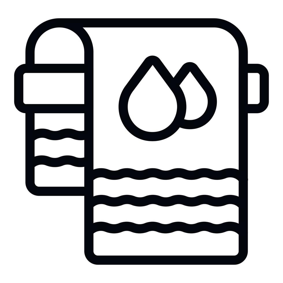 Toilet towel icon outline vector. Room wc vector