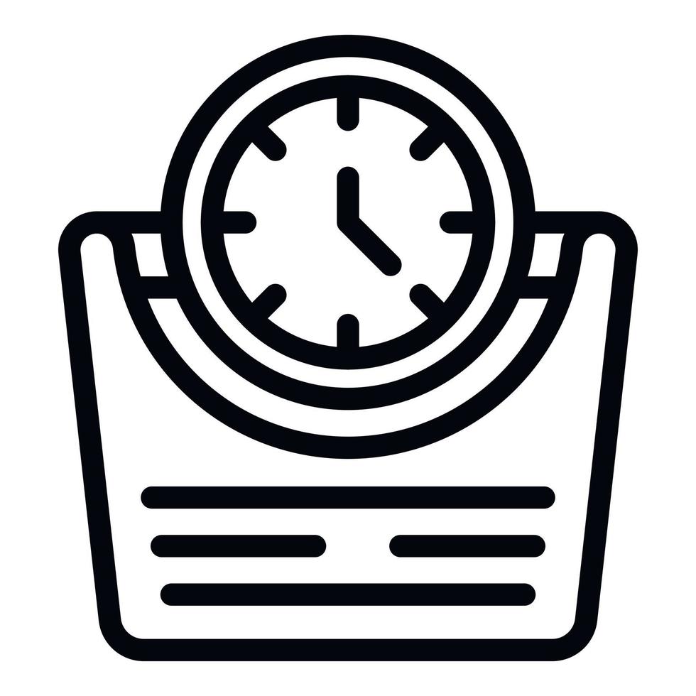 Lesson time icon outline vector. Training course vector