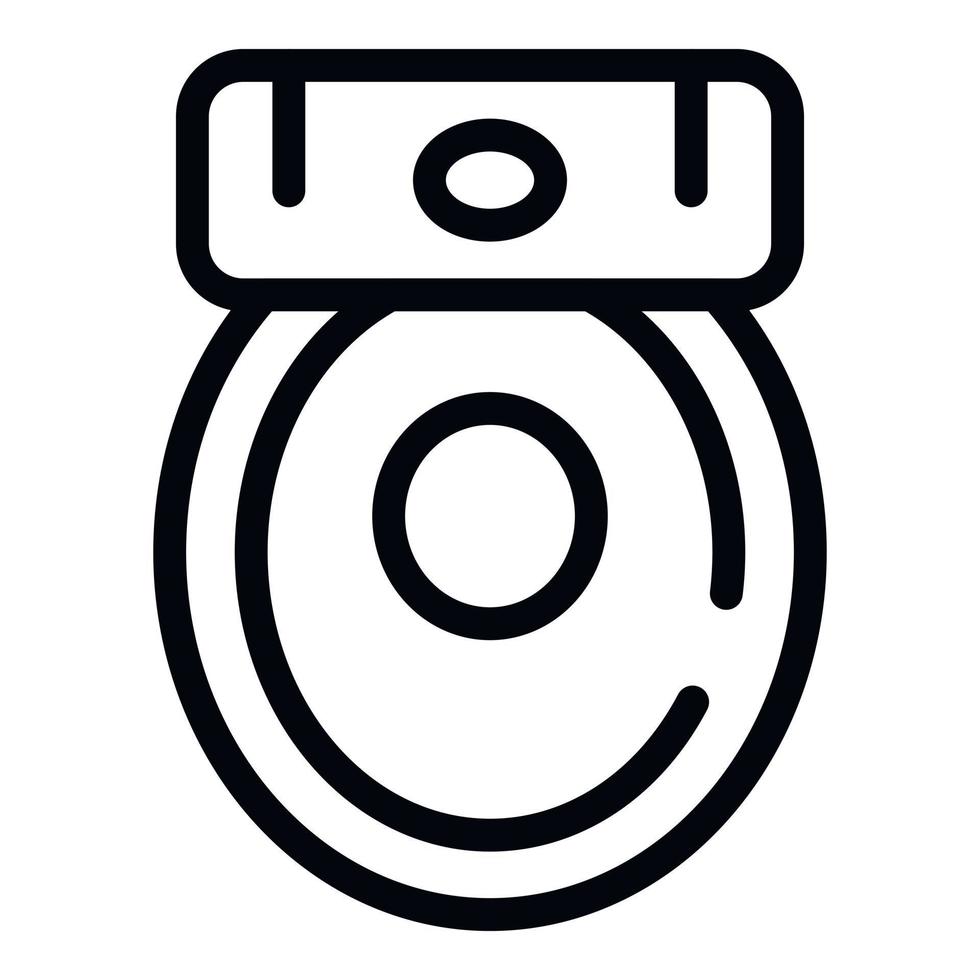 Top view toilet icon outline vector. Public room vector