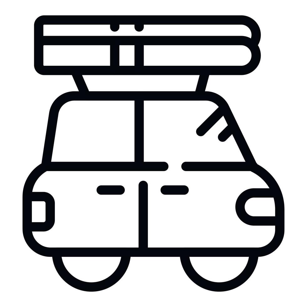 Surfer bus icon outline vector. Water ski vector