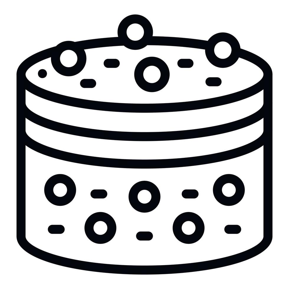 Big cheesecake icon outline vector. Cake dessert vector