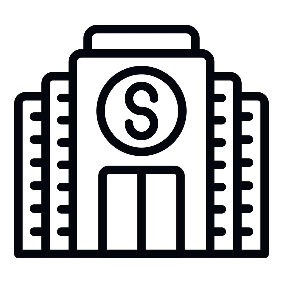 Legal construction icon outline vector. Bank subsidy vector