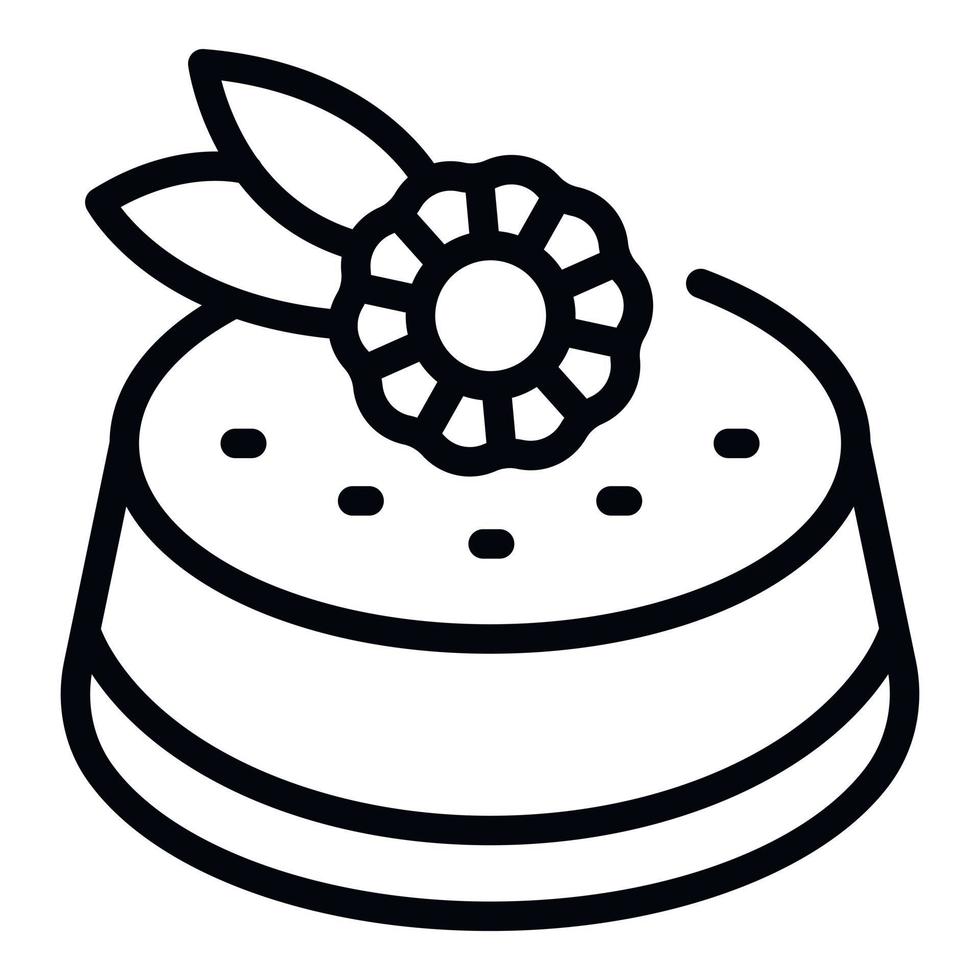 Cupcake icon outline vector. Cheese cake vector